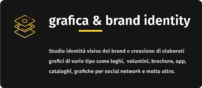 Studio identità visiva e creazione elaborati grafici di vario tipo come loghi, volantini, brochure, app, grafiche per social network, etc.